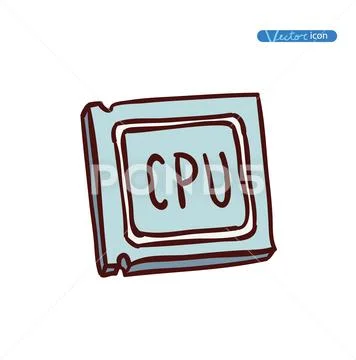 Computer Hardware Icons. PC Components. Stock Illustration