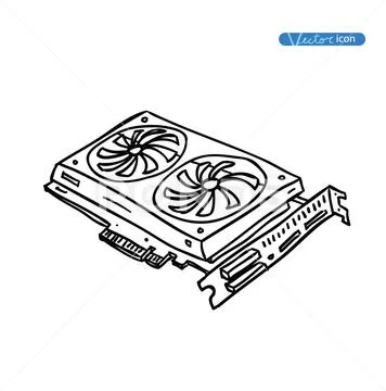 Computer Hardware Icons. PC Components. Stock Illustration