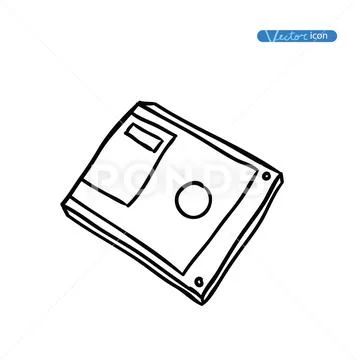 Computer Hardware Icons. PC Components. Stock Illustration