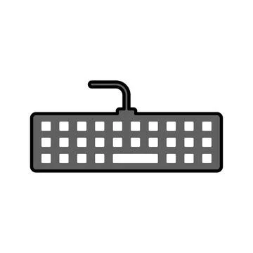 Computer, hardware, keyboard icon. Stock Illustration
