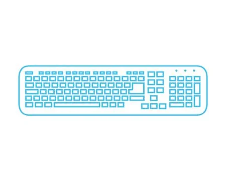 Computer hardware keyboard isolated icon 스톡 일러스트