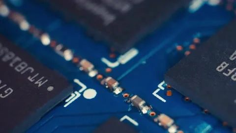 Computer Hardware Macro Closeup Texture Seamless Loop. Stock Footage 225549431