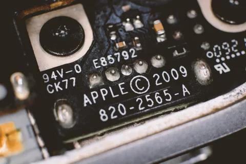 Computer Hardware Macro Closeup Texture. Stock Photos