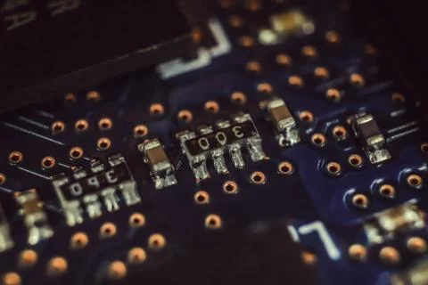 Computer Hardware Macro Closeup Texture. Stock Photos