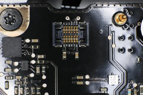 Computer Hardware Macro Closeup Texture. Stock Photos