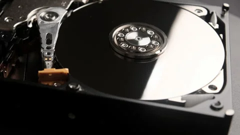 Computer HDD Hard Disk Drive. Computer Storage Memory Stock Footage 283994630