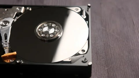 Computer HDD Hard Disk Drive. Computer Storage Memory Stock Footage 309331330