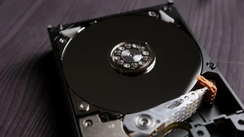 Computer HDD Hard Disk Drive. Computer Storage Memory Stock Footage 311532364