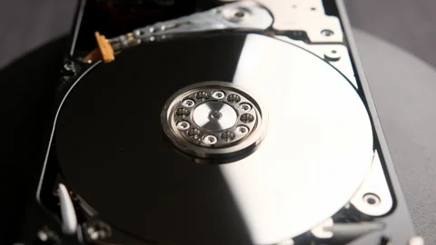 Computer HDD Hard Disk Drive. Computer Storage Memory Stock Footage 312465487