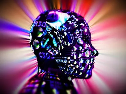 Computer Head Stock Illustration