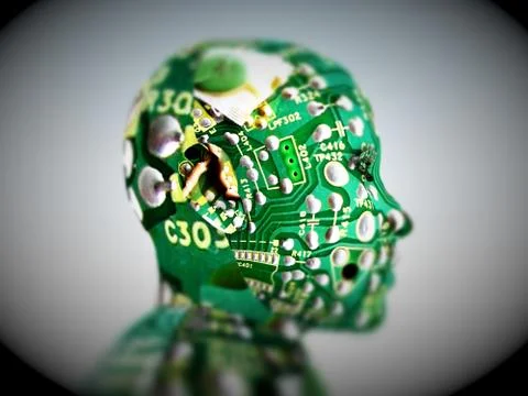 Computer Head Stock Illustration