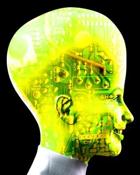 Computer Head Stock Illustration