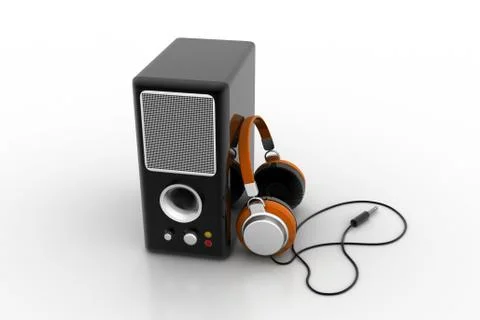 Computer head set Free Stock Illustration