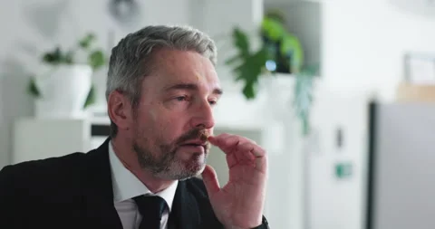Computer, headache and stress with business man in office for burnout or problem Stock Footage 316224874