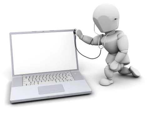 Computer health check Stock Illustration