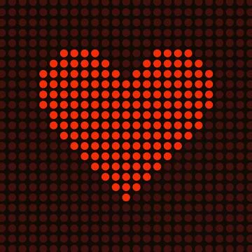 Computer heart Foto stock