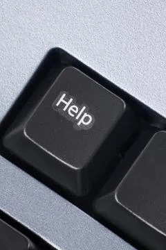 Computer help key Stock Photos