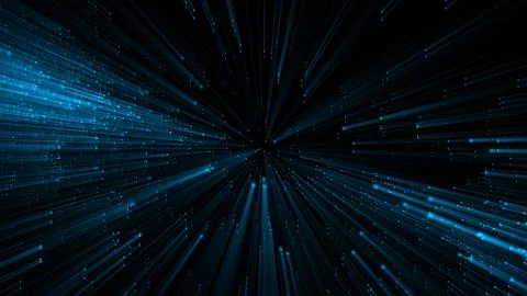 Computer high speed network data fiber in cyberspace abstract concept Stock Illustration