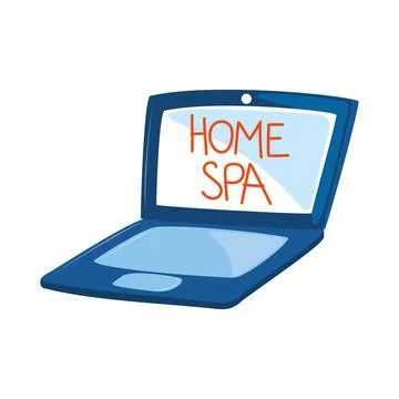 Computer home spa Illustrazione stock