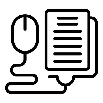 Computer homework icon outline vector. Kid school Ilustração Stock