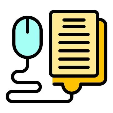 Computer homework icon vector flat Stock Illustration