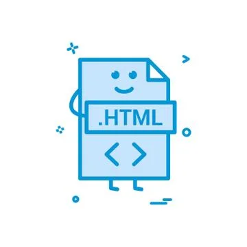 Computer html file format type icon vector design Stockillustratie