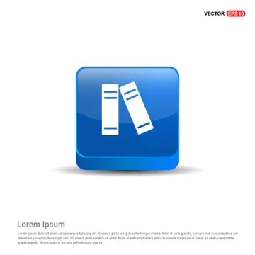Computer icon - 3d Blue Button Stock Illustration