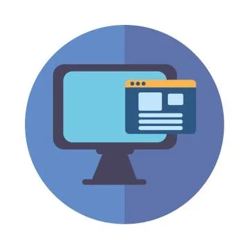 Computer icon block vector design Stock Illustration