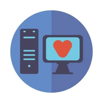 Computer icon block vector design 스톡 일러스트