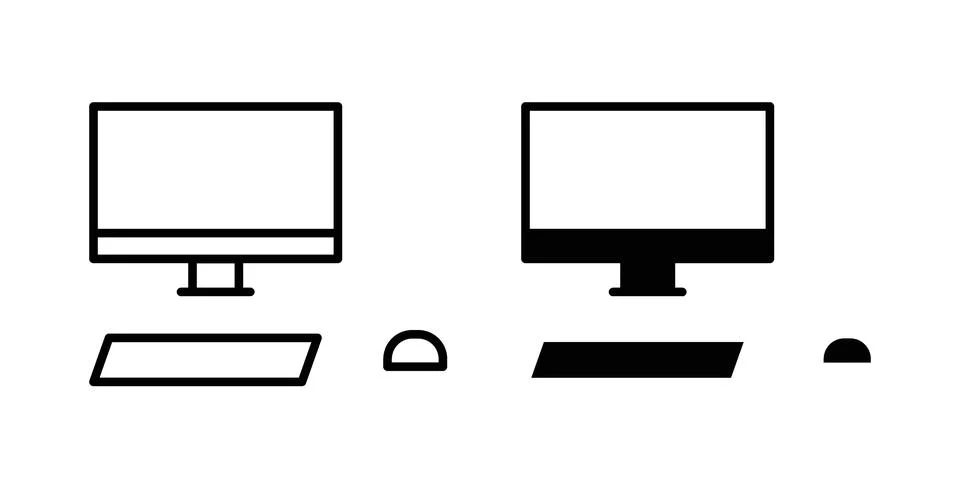 Computer icon bundle for website design projects Illustrazione stock