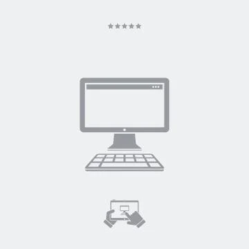 Computer icon, computer vector, computer symbol, computer design, computer ap Stock Illustration