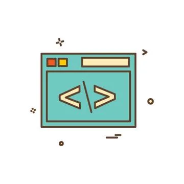 Computer icon design vector 스톡 일러스트