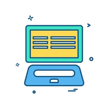 Computer icon design vector Illustrazione stock