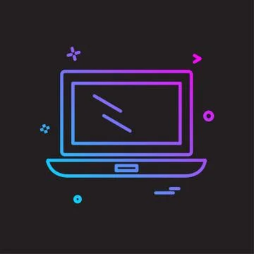 Computer icon design vector 스톡 일러스트