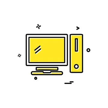 Computer icon design vector Illustrazione stock