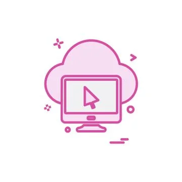 Computer icon design vector Stock Illustration