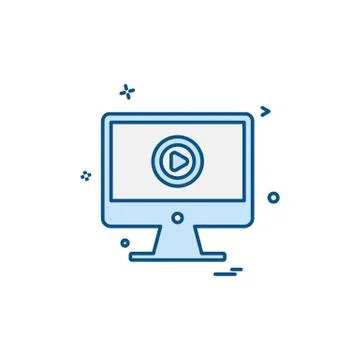 Computer icon design vector 스톡 일러스트
