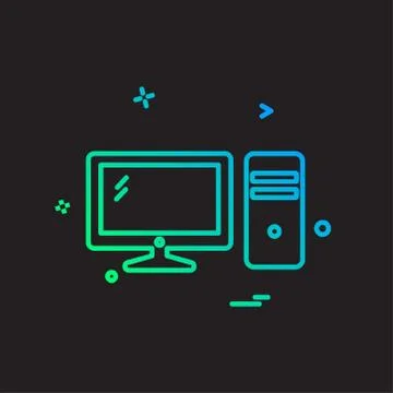 Computer icon design vector Illustrazione stock