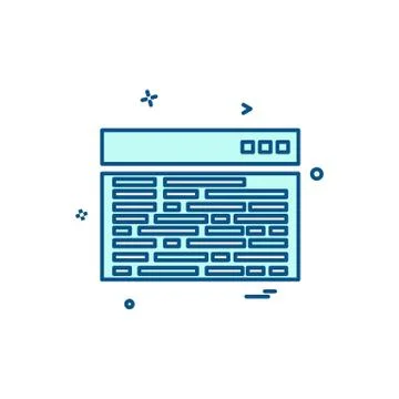 Computer icon design vector 스톡 일러스트