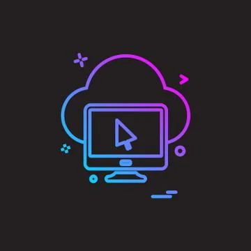 Computer icon design vector イラスト素材