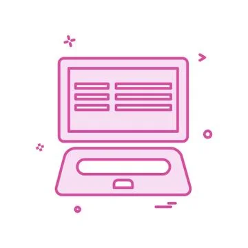 Computer icon design vector Illustrazione stock