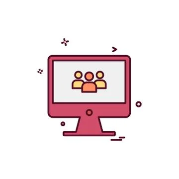 Computer icon design vector Illustrazione stock