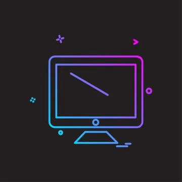 Computer icon design vector イラスト素材