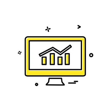 Computer icon design vector Illustrazione stock