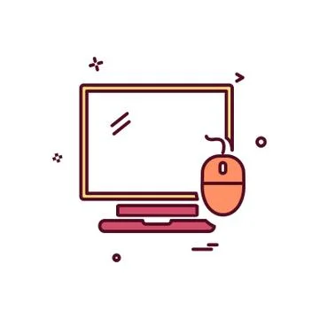 Computer icon design vector 스톡 일러스트