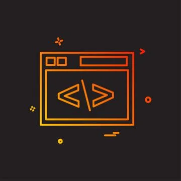 Computer icon design vector 스톡 일러스트