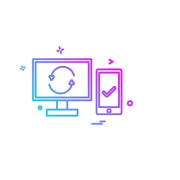 Computer icon design vector Ilustración de archivo