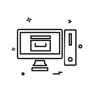 Computer icon design vector 스톡 일러스트