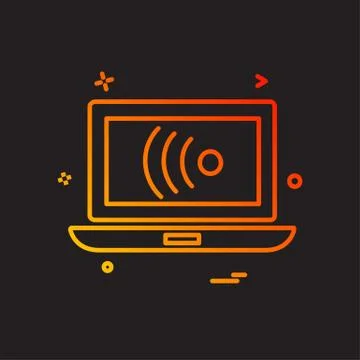 Computer icon design vector 스톡 일러스트