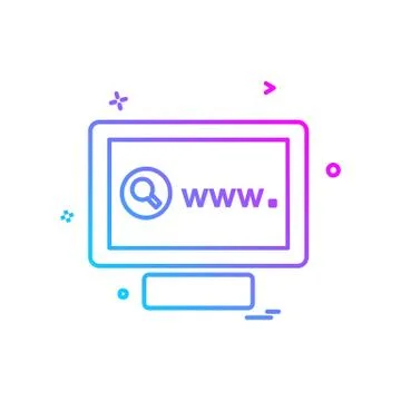 Computer icon design vector 스톡 일러스트